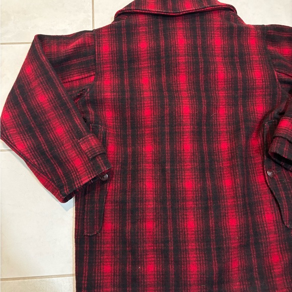 1960’s Woolrich Buffalo Plaid Hunters Coat Wool Vintage Field Coat Size 40 - Picture 5 of 14